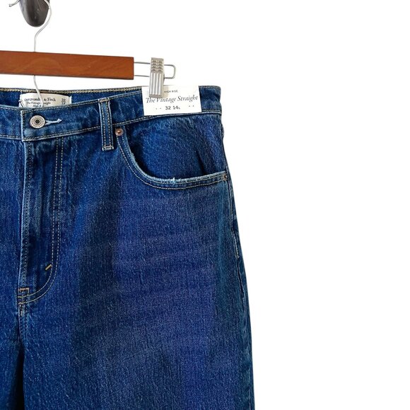 Abercrombie & Fitch NEW The Vintage High Rise Straight Jeans Size 14L - Picture 6 of 16